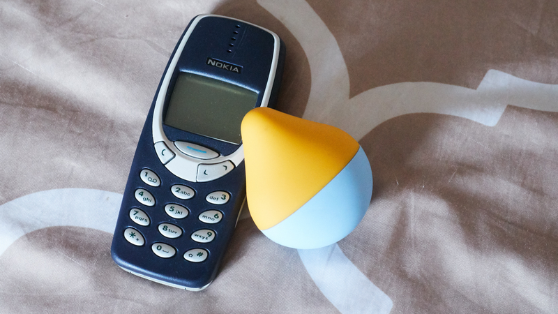 Two vibrators. The Nokia 3310 and the Iroha Mini by Tenga.